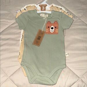 Pearl Sage Green Bear Pocket One-Piece Bodysuit